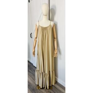 Lace The Label Women’s Size S Tiered Maxi Dress Tan Anthropologie
